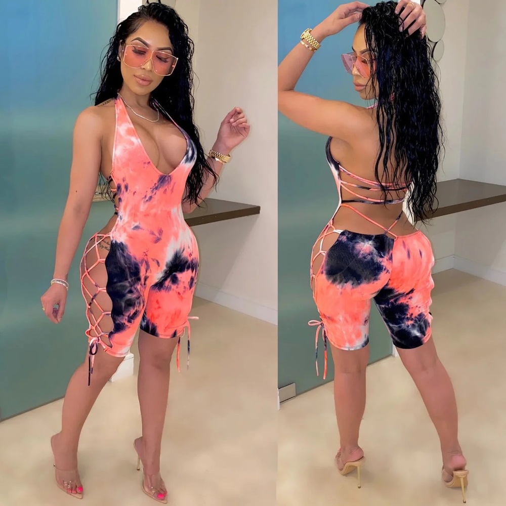 Tye-Dye Sexy Romper Rave Casual Fit